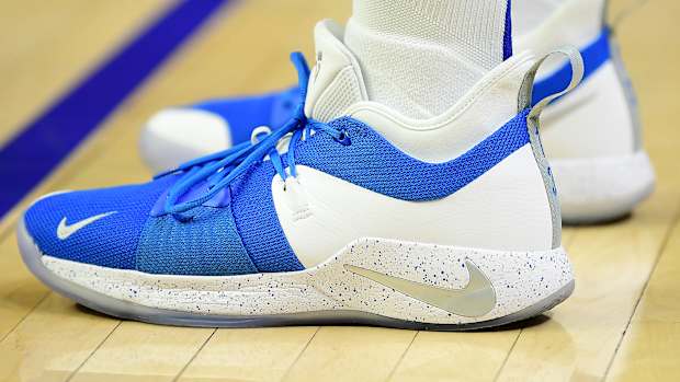 Paul George wearing a Nike PG 2 PE.